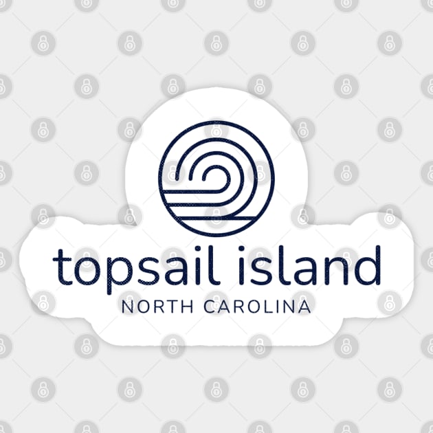 Topsail Island, NC Beach Summer Wave Sticker by Contentarama